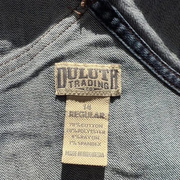 Duluth Trading Co Women’s Double Flex Denim Bib Overalls - Picture 4 of 4